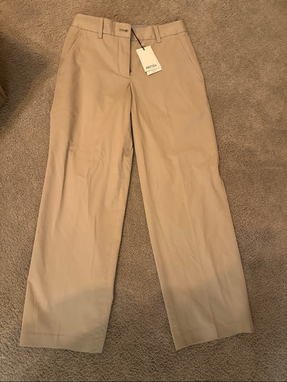 Aritzia Men's Khaki Straight-Leg Chinos — Tan. New with tags never worn.